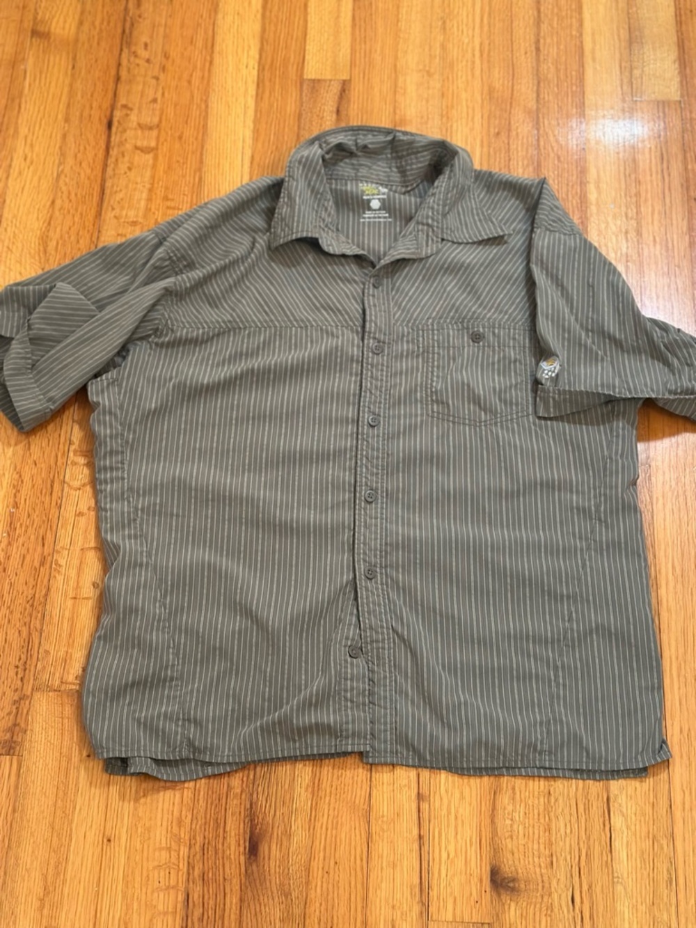 Mountain Hardwear men's short-sleeve striped button-down shirt size XL (#5)